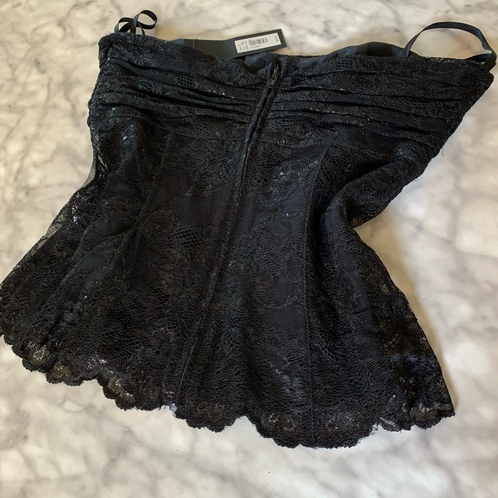 THE LIMITED black lace strapless zip up top NWT - Picture 11 of 16
